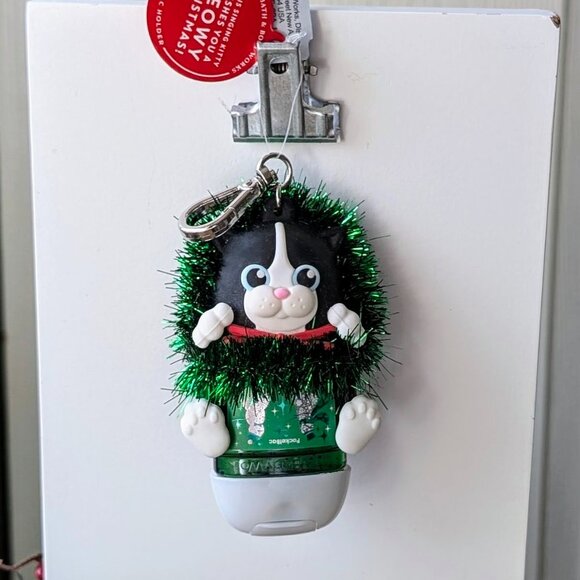 NWT Bath & Body Works Cat in Wreath PocketBac Holder - Picture 2 of 3